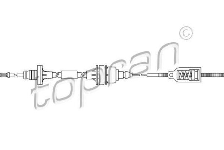 Трос зчеплення TOPRAN / HANS PRIES 206560