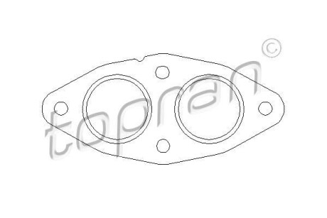 Прокладка вихлопної труби TOPRAN / HANS PRIES 501281