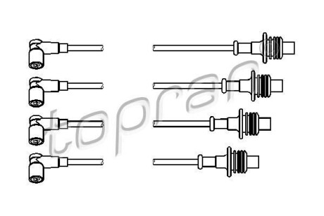 Комплект проводiв запалювання TOPRAN / HANS PRIES 722801