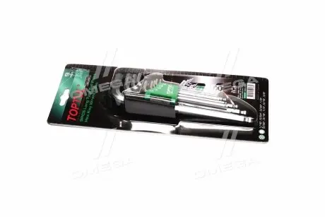 Набір дюймових Г-образних.шестигранників з шаром 1/16"-3/8" 9 од. Toptul GBAL0901