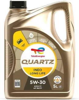 Олива моторна Quartz Ineo Long Life 5W30 5L TOTAL 181712