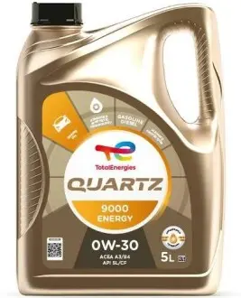 Олива моторна Quartz 9000 Energy 0W-30 5L TOTAL 213686