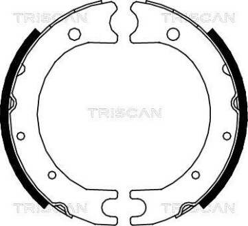 Комплект тормозных колодок, стояночный тормоз TRISCAN 810013036 (фото 1)