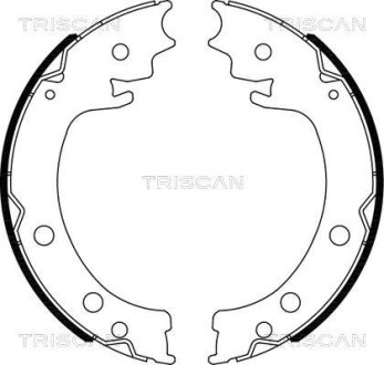 Комплект тормозных колодок, стояночный тормоз TRISCAN 810069006