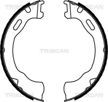 Комплект гальмівних колодок, стоянкове гальмо TRISCAN 810080007