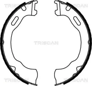 Комплект гальмівних колодок, стоянкове гальмо TRISCAN 810080007