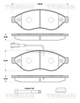 Тормозные колодки передние TRISCAN 811010562