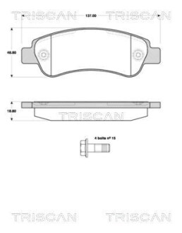 Колодки тормозные дисковые TRISCAN 811010563 (фото 1)