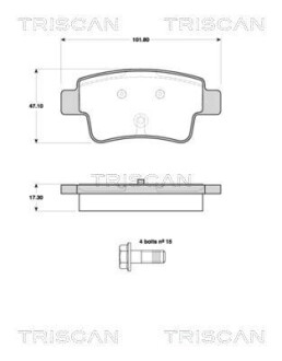 Тормозные колодки задние TRISCAN 811010567