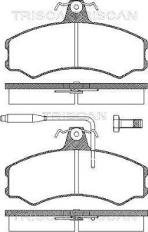Тормозные колодки передние TRISCAN 811010792