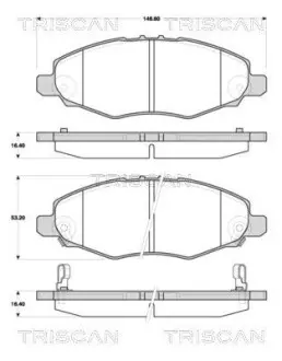 Тормозные колодки передние TRISCAN 811013067