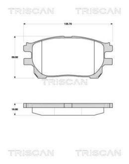 Тормозные колодки передние TRISCAN 811013073