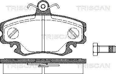 Тормозные колодки передние TRISCAN 811025010