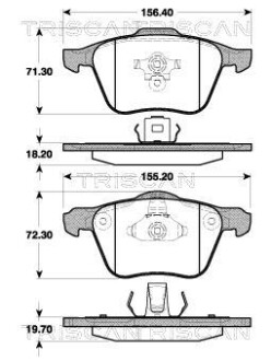 Тормозные колодки передние TRISCAN 811027010