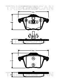 Тормозные колодки задние TRISCAN 811027011