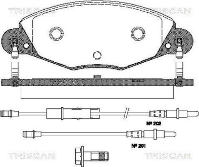 Тормозные колодки передние TRISCAN 811028018