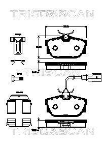 Колодки тормозные дисковые TRISCAN 811029062