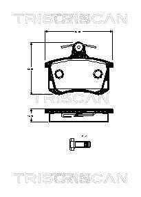 Тормозные колодки задние TRISCAN 811029070