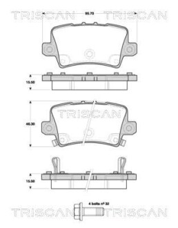 Тормозные колодки задние TRISCAN 811040012