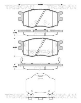 Тормозные колодки передние TRISCAN 811043031