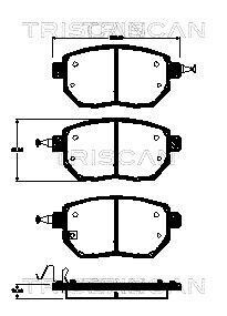 Тормозные колодки передние TRISCAN 811068178