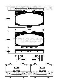 Тормозные колодки передние TRISCAN 811068181