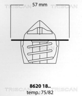 Датчик включения вентилятора Peugeot 92/88-97/92°C TRISCAN 86201875