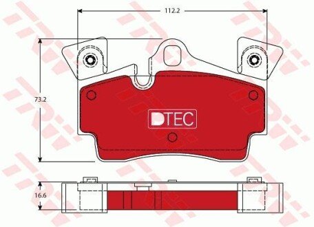 Гальмiвнi колодки дисковi Audi Q7/VW Touareg 2.5D-6.0D 02- TRW GDB1652DTE