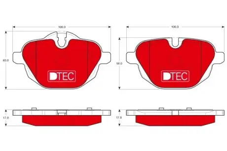 Тормозные колодки, дисковые TRW GDB1840DTE