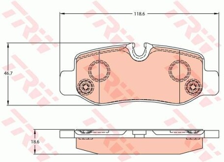 Гальмiвнi колодки дисковi MB Vito (W447) 14- TRW GDB2102