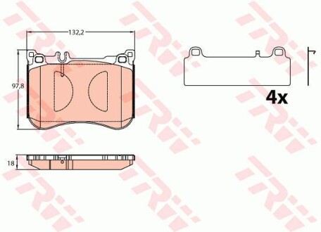 Гальмiвнi колодки дисковi TRW GDB2144