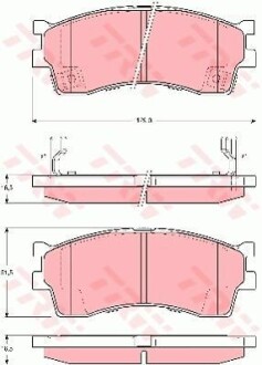 Комплект гальмівних колодок, дисковый тормоз TRW GDB3245