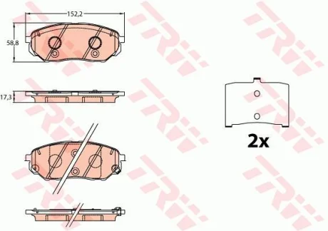 Колодки гальмівні TRW GDB3638