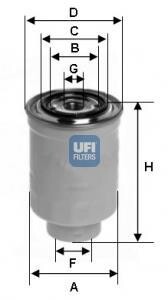 Фільтр паливний UFI 2444300