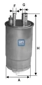 Фiльтр паливний UFI 24ONE03