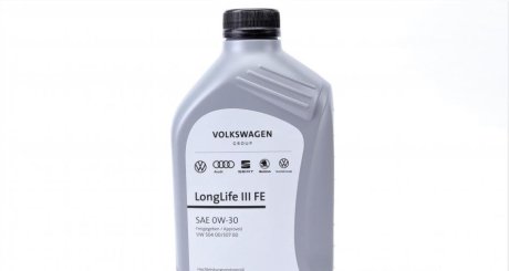 Олива двигуна 1L VW LongLife III FE 0W30 (VW 507.00/504.00) VAG GS55545M2