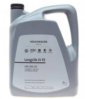 Олива двигуна 5L Longlife IVE 0W20 (ACEA А1/В1 VW 508 00 - 509 00) VAG GS60577M4