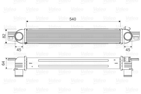 Радиатор наддува Valeo 818545