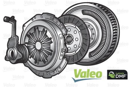 Комплект зчеплення FULLPACK DMF (CSC) Nissan Qashqai, X-Trail Renault Koleos 1.2/1.3H/2.0D 02.07- Valeo 837424