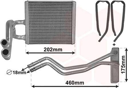Радіатор пічки Van Wezel 18006455