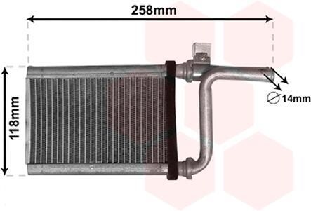 Радіатор пічки Van Wezel 32006254