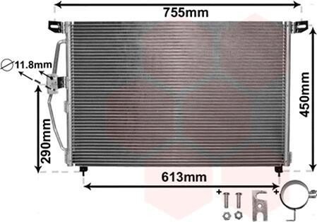 Радіатор кондиціонера Van Wezel 37005228