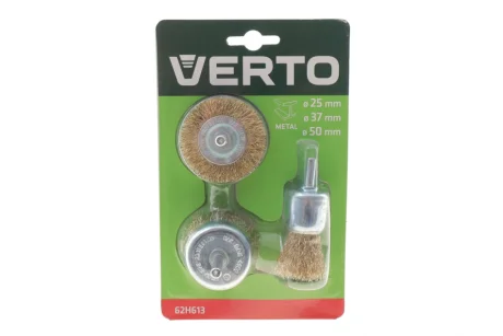 Щітки дротяні дискові, 3 шт. VERTO 62H613