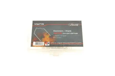 Скоба V-профиль Ø0,6 мм 100 ед. VIGOR V3671N