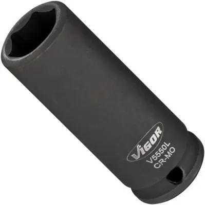 Головка торцева ударна 1/2" 21 мм Long 82 мм VIGOR V5550L-21 (фото 1)