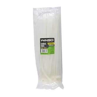 Хомути пластикові білі 7.6x350 (100шт) WINSO 176350