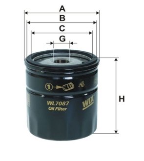 ФІЛЬТР ОЛИВИ WIX FILTERS WL7087