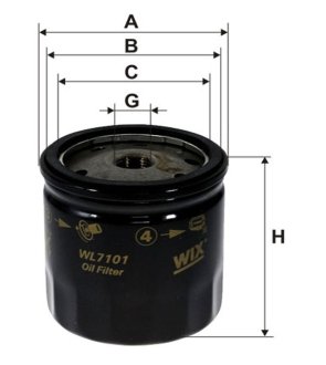 Фільтр оливний WIX FILTERS WL7101