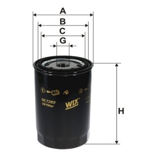 Фільтр оливи WIX FILTERS WL7260