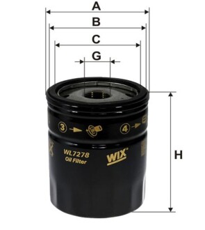 Фільтр масляний WIX FILTERS WL7278